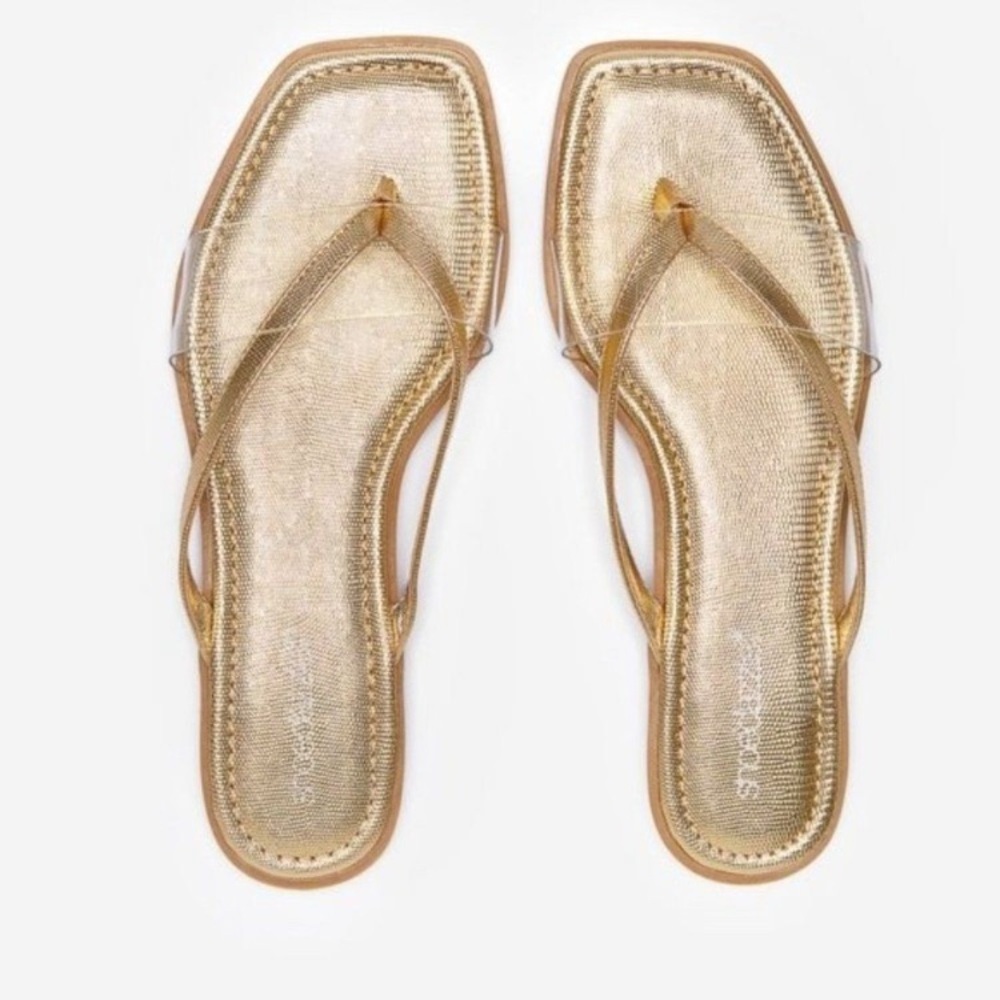 Sz 8W Visara Slip On Flat Thong Sandals NIB-6251